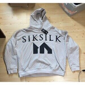 Brand New Messi x Siksilk Monogram Print Oversized Hoodie Sweatshirt Size 2XL